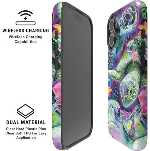 Rainbow Sea Turtles by Sheena Pike iPhone 16 Plus Magsafe Impact Case